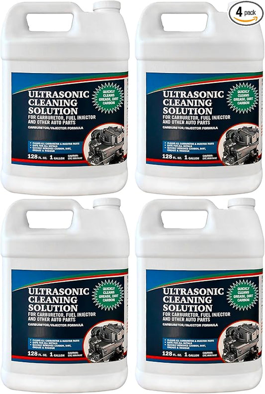 NORTHWEST ENTERPRISES Ultrasonic Cleaner Solution for Carburetors and Engine Parts. Concentrated Washing Compound for use in Ultrasonic Machines and Immersion Washers - Automotive Fluid (4 Gallons)