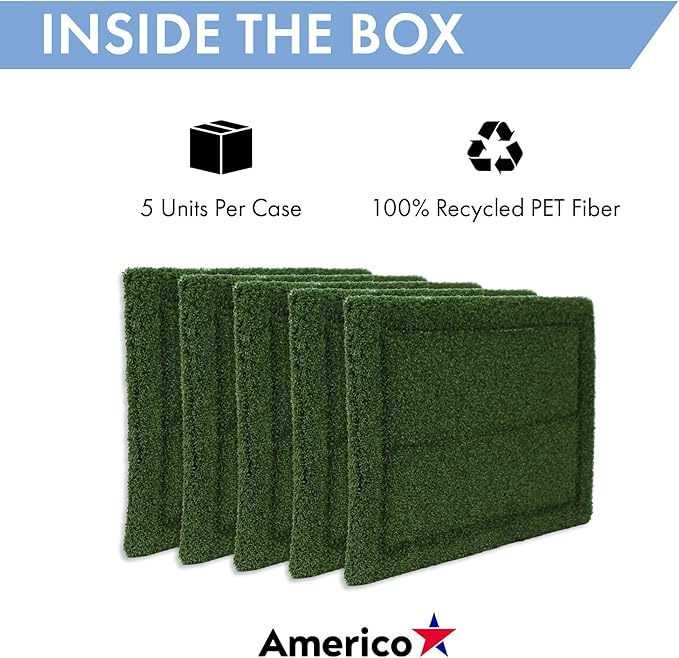 Americo Manufacturing 40291420 Turfscrub Single-Sided Coarse Bristle Brush Type Floor Pads (4 Pack), 14" x 20"