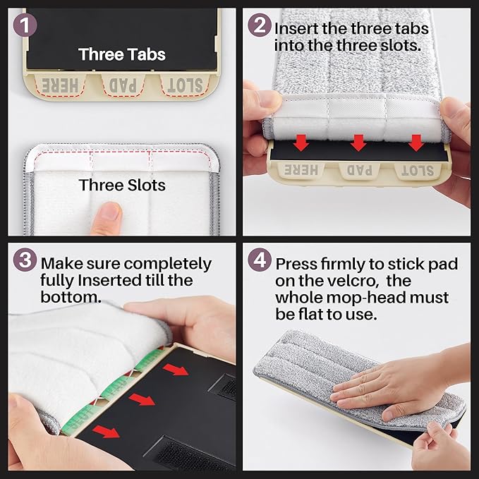 JOYMOOP Mop and Bucket Set (Beige & Blush Brown) with Extension Handle, Ideal for Floor, Window, and Wall Cleaning - Includes 5 Washable Microfiber Pads for Wet and Dry Use