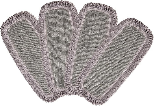 Microfiber Mop Pads 4 Pieces for Floor Cleaning,Fit CLEANHOME Dust Mop: B09PBPGSJ3, Twisted Microfiber Replacement Pads