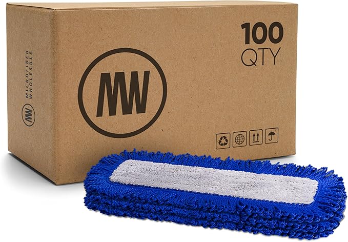 Bulk 18" Mojave Microfiber Dust Mop Pads | Wholesale Microfiber Mop Refills | Case Quantity (108 Count)