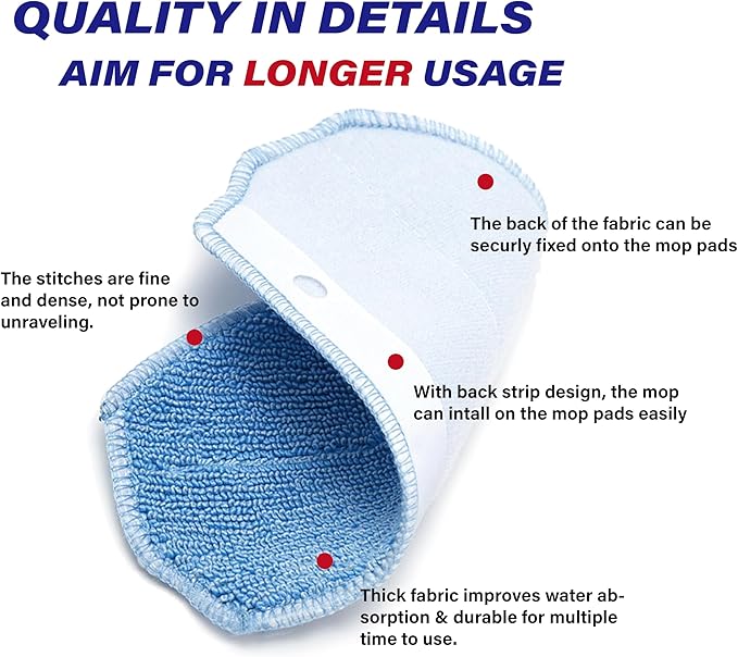 Robot Vacuum Mop Pads Replacement Parts Fit for MAMNV BR150/BR151, for ZCWA BR150/BR151, for ONSON BR150/BR151, for GTTVO BR150/BR151, for MANVINS G20 (2PC-MOP PAD& MOP)