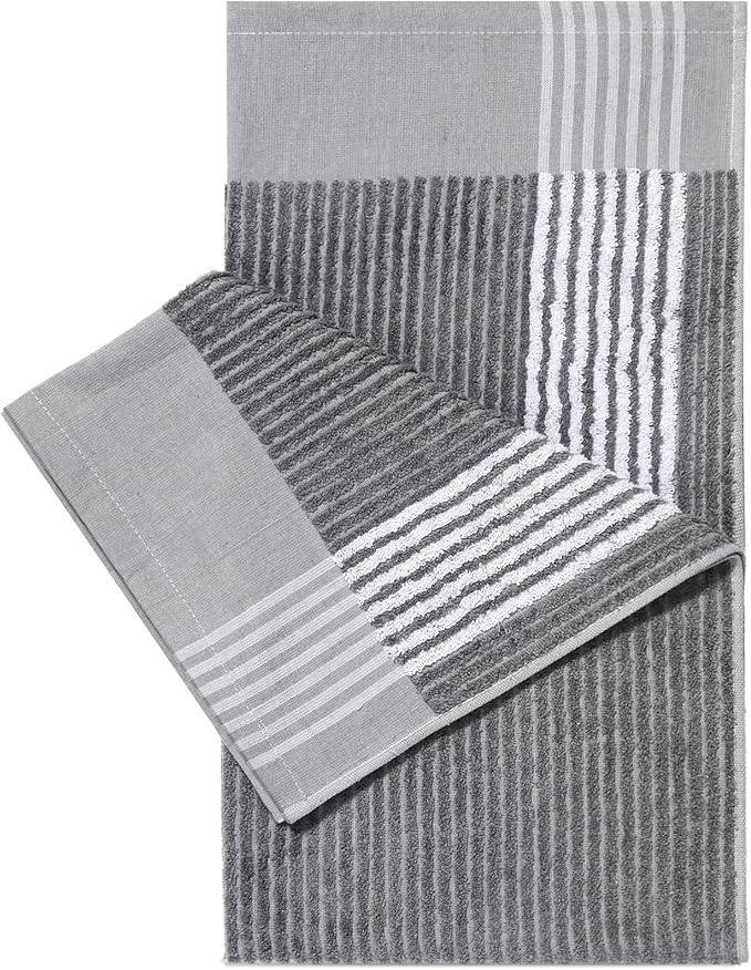 Buryeah Golf Towel 22 x 44 Inch Cotton Golf Caddy Towel Camping Large for Caddies Golfers Tour Players Club with Stripe