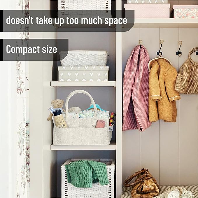 Mr. Pen- Baby Diaper Caddy Organizer, Beige, Baby Organizer, Car Diaper Caddy