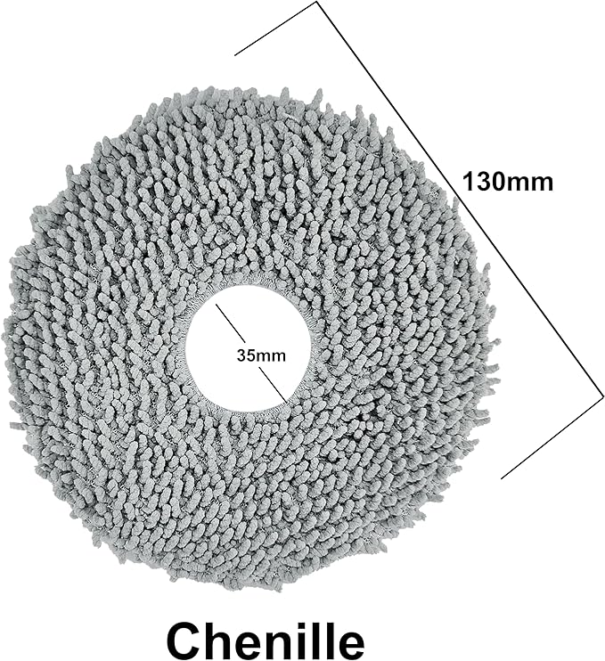 12 Pack Mop Pads for Dreame L40 Ultra/X40 Ultra/X50 Ultra/L50 Ultra/L10S Ultra/ L10s Pro Ultra Heat/L10S Ultra Gen2/L40S Ultra/X30 Ultra/L10 Ultra Robot Vacuum Parts Materials:Microfiber and Chenille