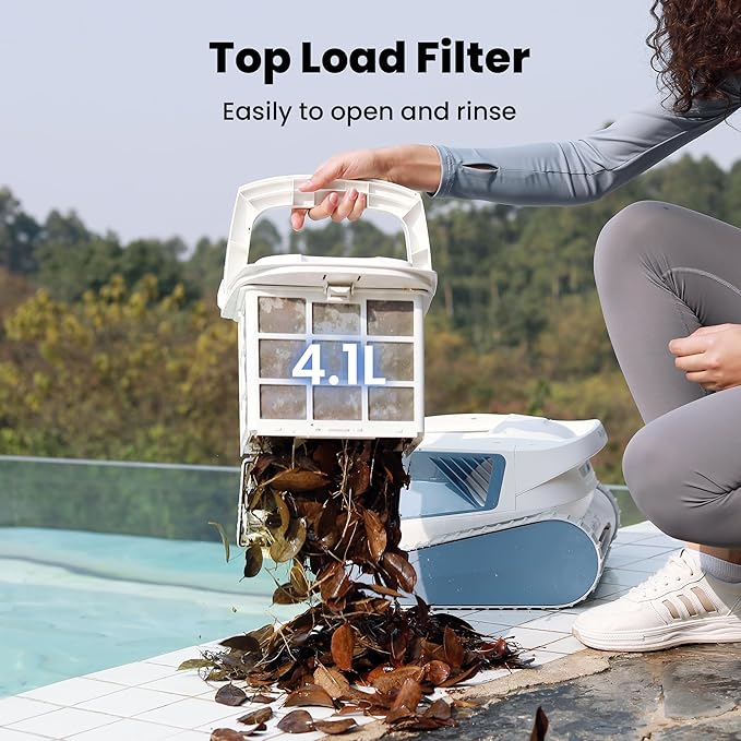 Poolmate Hydro 3S Cordless All-in-one Cleaning Robot Vacuums and Scrubs, Double Superior Cleanliness, 5 Hours Runtime + Smart Navigation S-Path, Ideal for Above & In-Ground Pools up to 1614 sq.ft