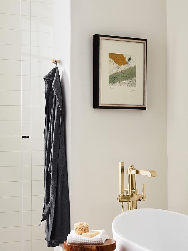 Amerock BH36080CZ | Champagne Bronze Single Robe Hook | 7/8 in. (22 mm) Length Towel Holder | Monument | Towel Hook for Bathroom | Bathroom Hardware | Bath Accessories
