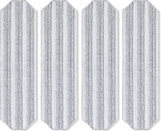 4Pcs Mop Replacement Pads, Compatible with H2prO Flat Mop System Universal Mop Pads Mop Head Refills Washable Wet Mop,Replacment for H2prO Size Mops