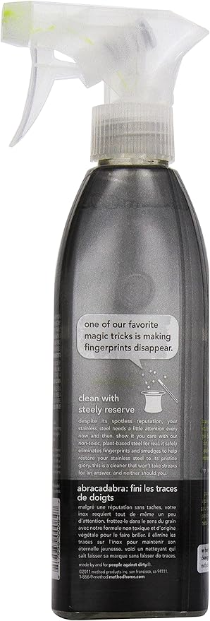 method Stainless Steel Cleaner + Polish Spray, Orchard Blossom, 12 oz