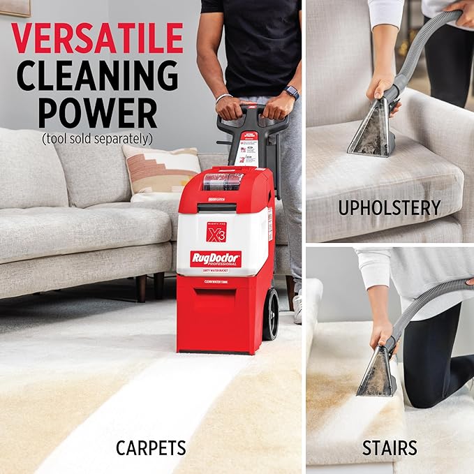 Rug Doctor X3 Commercial Carpet Cleaner - Large Red Oxy Pro Pack