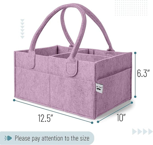 Mr. Pen- Baby Diaper Caddy Organizer, Orchid Mist, Baby Caddy Organizer with Handle, Compact Size, Collapsible & Portable