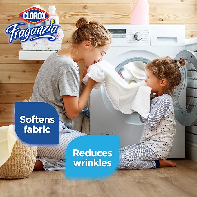 Clorox Fraganzia Fabric Softener Dryer Sheets, Lavender Scent - Wrinkle Reducing Scented Softening Laundry Dryer Sheets for Great Smelling Clothes, 240 Count