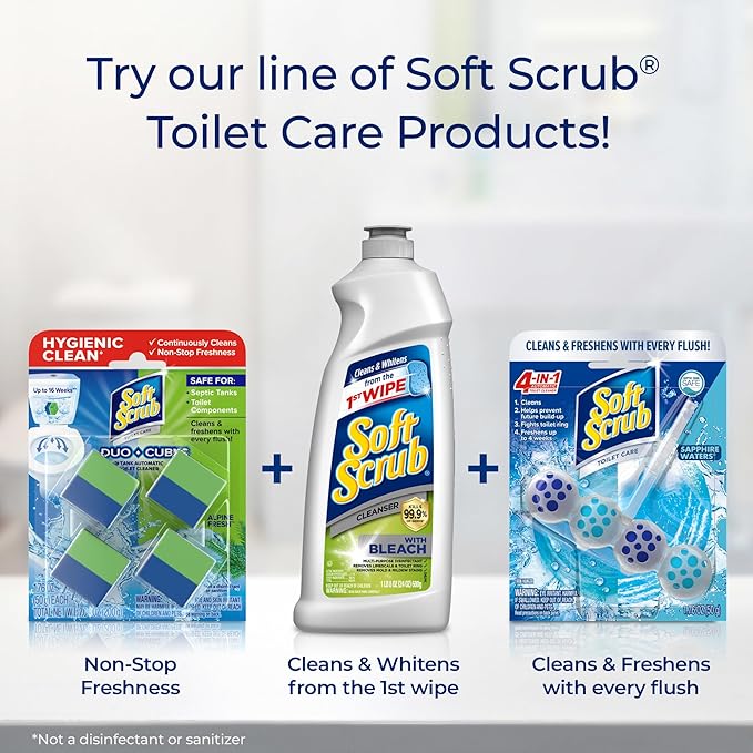 Soft Scrub in-Tank Toilet Cleaner 2ct Duo-Cubes, Alpine Fresh (Pack of 7)