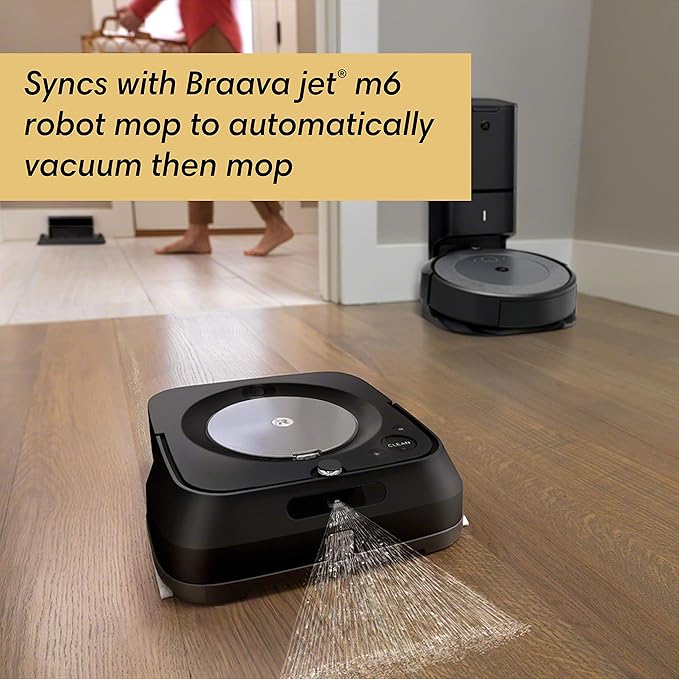 iRobot Braava Jet m6 6113 Ultimate Robot Mop - Wi-Fi Connected, Precision Jet Spray, Smart Mapping, Compatible with Alexa, Ideal for Multiple Rooms, Recharges and Resumes, Graphite