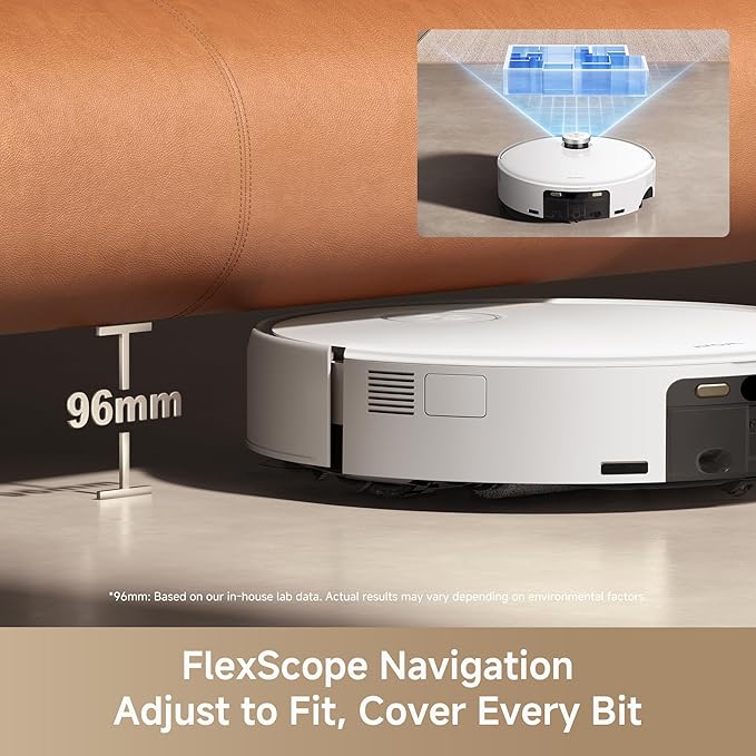 Mova Z60 Ultra Roller SA Robot Vacuum and Mop, 26,000Pa Suction, Warm Water Mopping & Extending Roller, All-in-One Hand-Free Station, Triple Anti-Tangle Mechanisms, Auto Carpet Shield, Voice Control