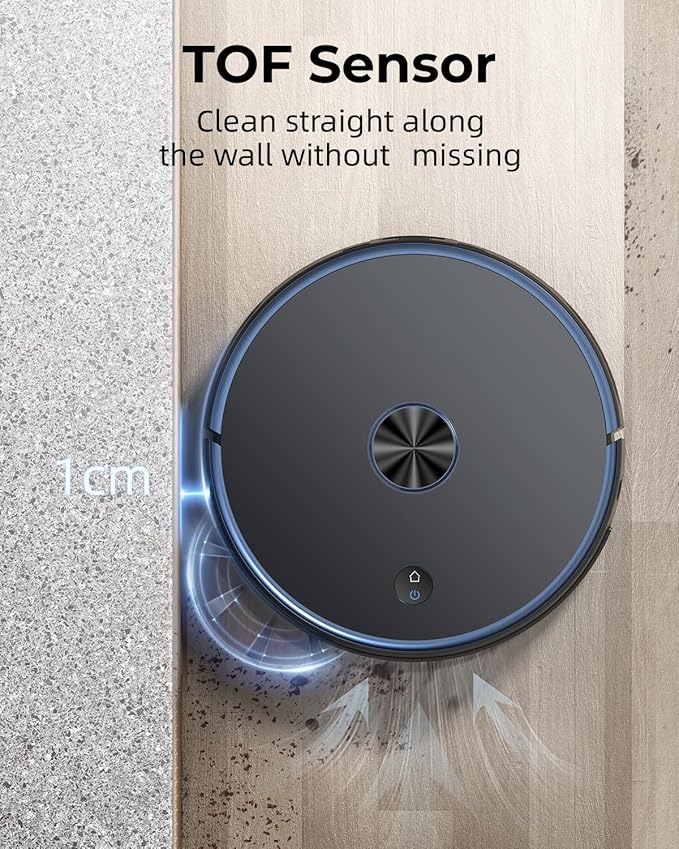 Robot Vacuum and Mop Combo, 3500Pa Robotic Vacuum with 3.5L Self Emptying Station, 250 mins Runtime, LIDAR Navigation, WiFi/APP/Alexa Control, Ideal for Pet Hair, Carpet and Hard Floor