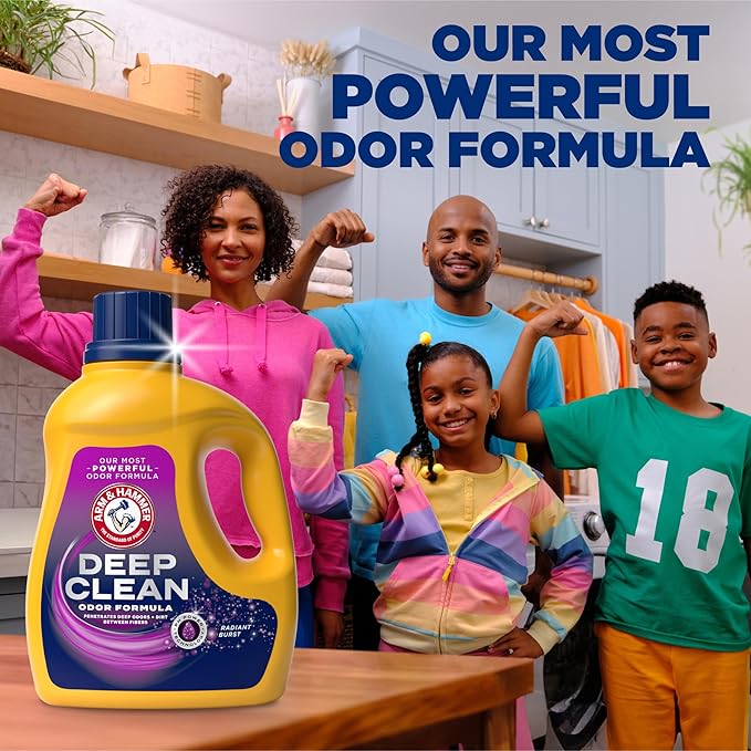 ARM & HAMMER™ Deep Clean Odor Formula Liquid Laundry Detergent, Radiant Burst Scent, 75 Fl Oz, 50 Loads
