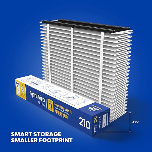 AprilAire 210 Replacement Filter for AprilAire Whole House Air Purifiers - MERV 11, Clean Air & Dust, 20x25x4 Air Filter (Pack of 1)