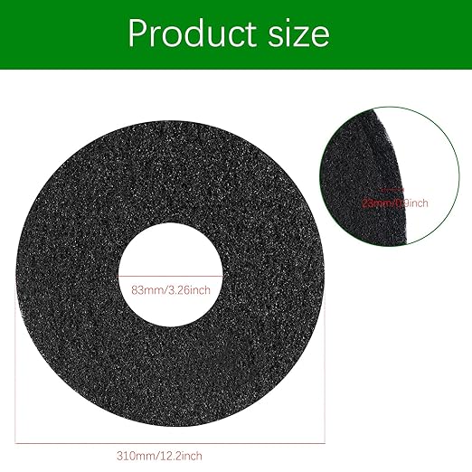 12" Floor Scrubber Pads for Oreck ORB550MC Orbiter Floor Machine,437.071 Black Scrubbing Disc for Hard Floor,Commercial Orbiter Polishing Pads for Oreck ORB550MC Cleaning Machine