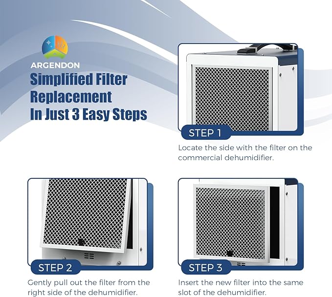 ARGENDON MERV-1 Filter for Crawlspace Dehumidifier Shield 35P/35M (1 Pack)