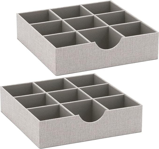 Household Essentials Drawer Organizer Tray 2 Pack, Gray