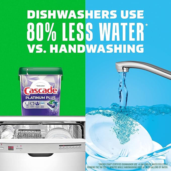 Cascade Platinum Plus Dishwasher Pods, Dishwasher Detergent, Dish Detergent Soap, Fresh, 38 Count