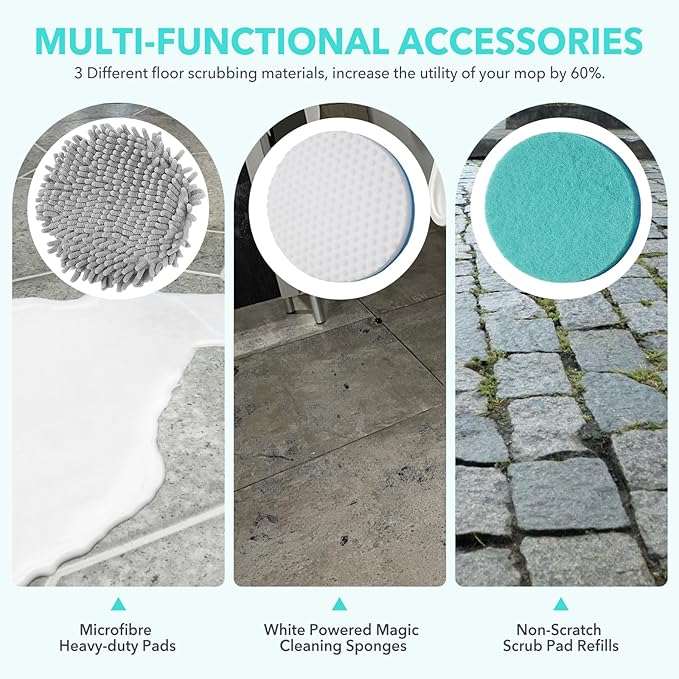 S7001 Upgraded Steam&Scrub Mop Pads for Shrak,S8201 S8001 S7000 S7201 S7000AMZ S7005 S7020 S7001C All-in-One Hard Floor Steam Mop (6Green-Without snap Fastener)