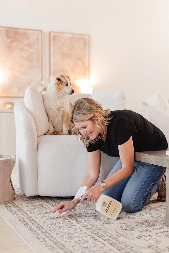 Stain & Odor Remover – Enzyme-Powered Cleaner for Pet Accidents on Carpet, Furniture & Floors – 32 oz Spray – Safe for Dogs, Cats & Homes