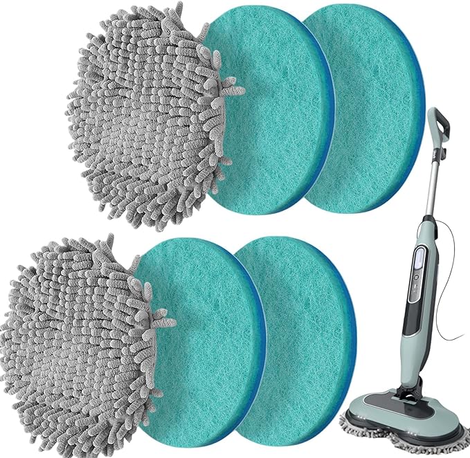 6 Packs Steam&Scrub Mop Pads Replacement Power Pads Compatible with Shark,S8201 S8001 S7001 S7201 S7000AMZ S7000 S7005 S7020 S7001C Dirt Grip Scrub Adsorb Washable Pad