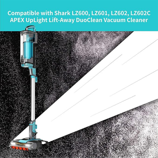 Leemone Replacement Parts for Shark LZ600 LZ601 LZ602 LZ602C APEX UpLight Lift-Away DuoClean Vacuum Cleaner, 1 Post & 1 Pre-Motor Filters, 2 Foam Filters, 1 Soft Brush Roll