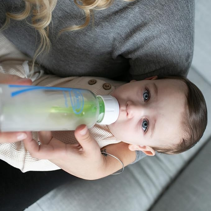 Dr. Brown's Anti-Colic Options+ Narrow Glass Baby Bottle with Level 1 Slow Flow Nipple, BPA-Free, 8 oz/250 mL, 2-Pack