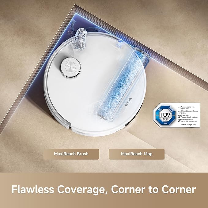 Mova Z60 Ultra Roller SA Robot Vacuum and Mop, 26,000Pa Suction, Warm Water Mopping & Extending Roller, All-in-One Hand-Free Station, Triple Anti-Tangle Mechanisms, Auto Carpet Shield, Voice Control