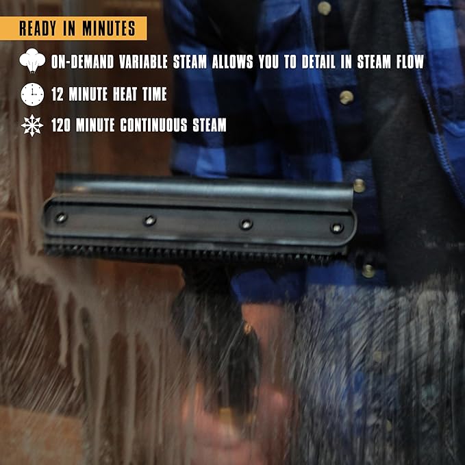 McCulloch MC1385 Deluxe Canister Steam Cleaner, 2-Hour Runtime, Chemical-Free, 23 Accessories: Mop Head, Brushes & More - Built for Home, Tile, Carpet, Furniture, & Personal Car Detailing