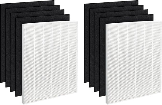 Fette Filter - D360 Premium Replacement Filter D3 Compatible with Winix D360 Air Purifier Part Number 1712-0101-02, 1712010102 Qty 2 and 8 Activated Carbon Filter