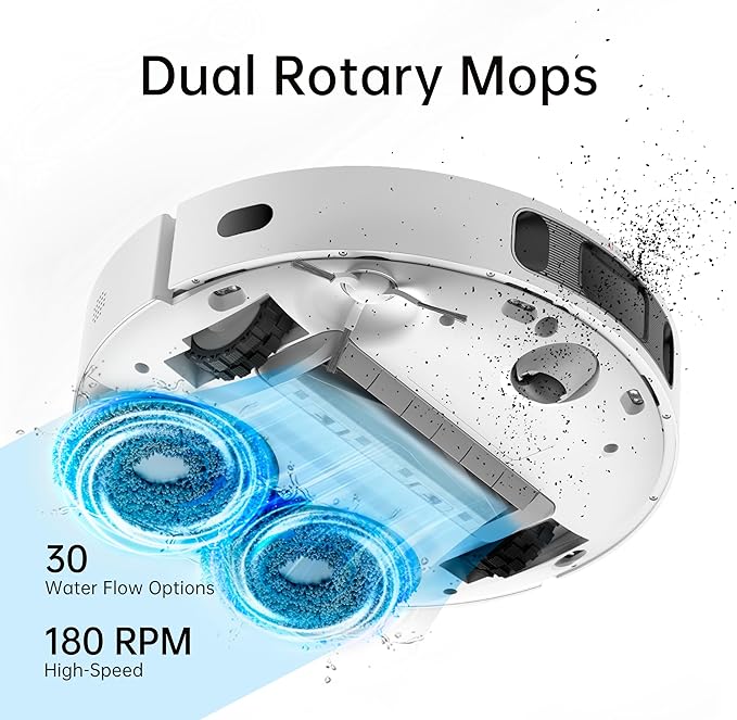 dreame L10s Ultra Robot Vacuum and Mop Combo, Auto Mop Cleaning and Drying, Self-Refilling and Self-Emptying Base for 60 Days of Cleaning, 5300Pa Suction and AI Navigation, Compatible with Alexa
