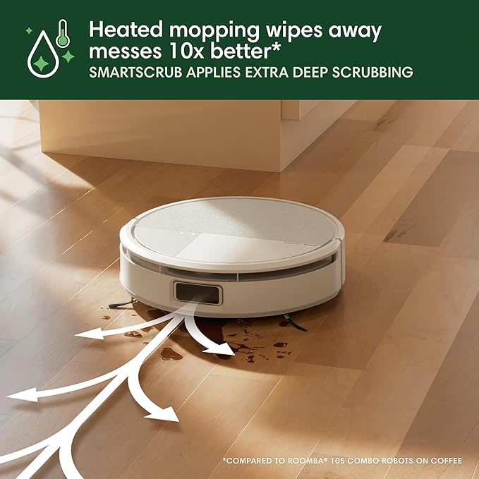 iRobot Roomba Max 705 Combo Robot Vacuum & Mop + AutoWash Dock – Extending Cleaning Roller Mop, Retractable Cover, Dual Brushes, Self-Empties, Heat-Washes & Dries, Avoids Obstacles, LiDAR