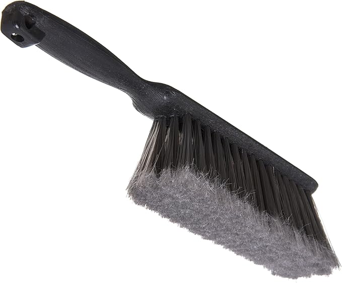 SPARTA Flo-Pac Counter Brush, Bench Brush, Dustpan Brush with Flagged Bristles for Counters, Floors, And Fireplace, 8 Inches, Gray, (Pack of 12)