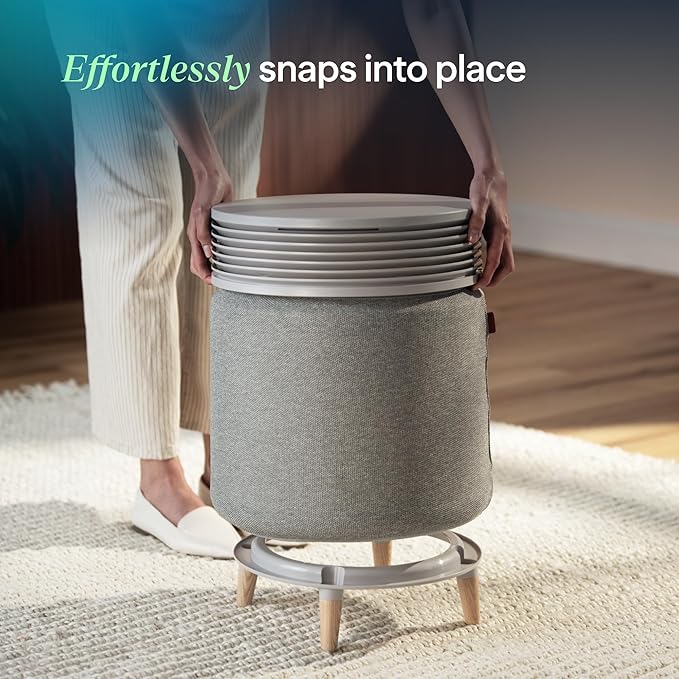 Blueair Blue Signature Large Wooden Leg Base Replacement Air Purifier Base with Wood Finish Legs, Customizable Design, Lightweight & Easy to Install – Compatible with Blue Signature Large Air Purifier