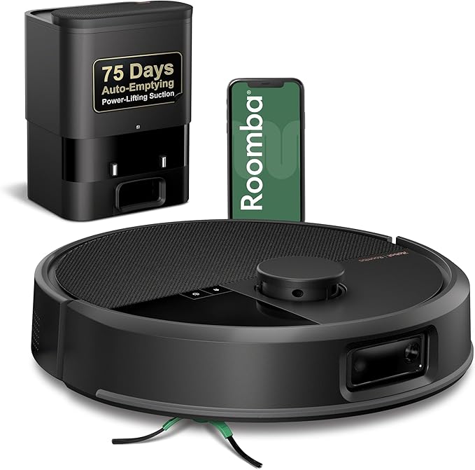 iRobot Roomba Plus 504 Vac Robot Vacuum with AutoEmpty Dock - Superior Power-Lifting Suction, Anti-Tangle Dual Rubber Brushes, Perfect for Pet Hair, Self-Empties for 75 Days, Avoids Obstacles, LiDAR