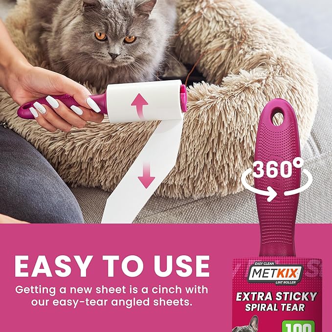 Refill for Metkix Lint Rollers 8 Pack (Total 800 Sheets)