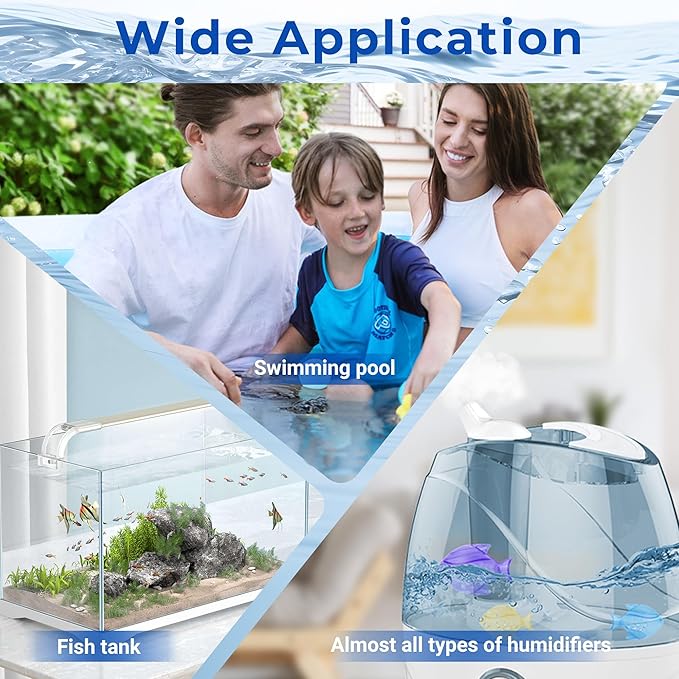 Funmit Humidifier Cleaning Fish, 6 Pack Humidifier Cleaner for Humidifiers and Fish Tanks, Purifies Water, Prevents Hard Water Build-Up, Reduces Scale, Purple