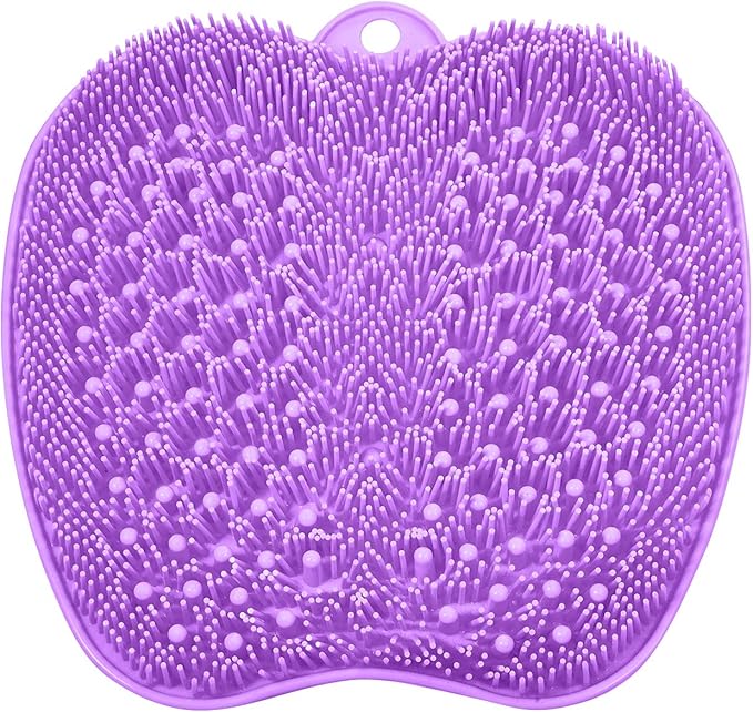 BESKAR XL Large Foot Scrubber Mat for Use in Shower - Shower Foot Cleaner to Eliminate Calluses Dead Skin, Foot Massager Mat for Men & Women to Soothe Achy Feet, Non Slip Suction Cups