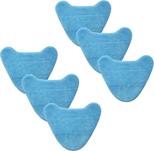 6 Pack Reusable Replacement Refills Steam Mop Pads Compatible with Hoover WH01100 WH20200, Microfiber Washable Cleaning Pads Fits for Vax S2 S2C S3 S3S, 12.6×8.7Inch