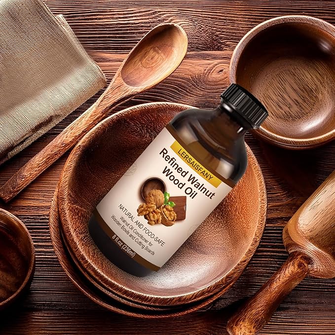 Walnut Wood Oil Bowl Conditioner, Walnut Oil for Wooden Cutting Board and Bowl,Food Safe, Long-Lasting 8oz