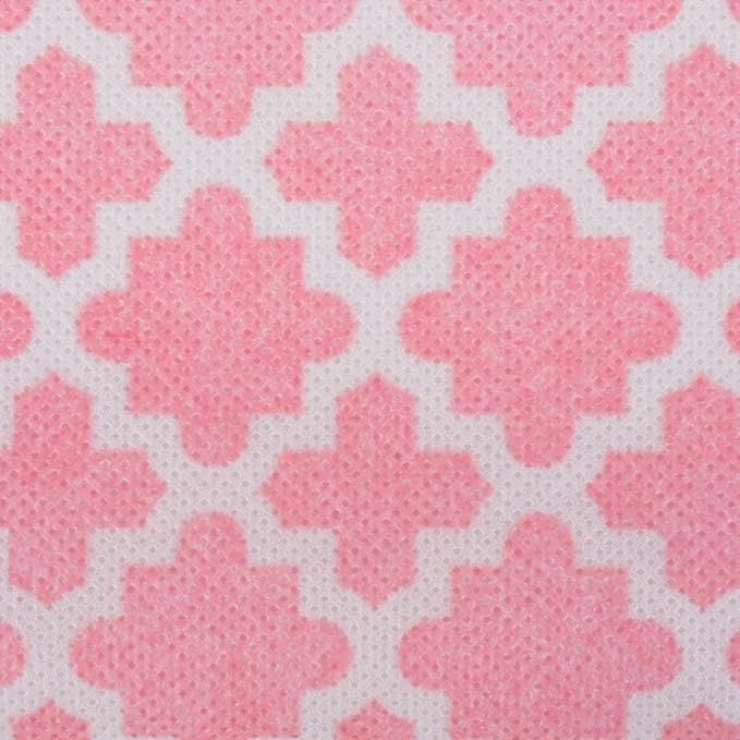 DII Non Woven Polyester Storage Bin, Lattice, Pink Sorbet, Small Set of 4