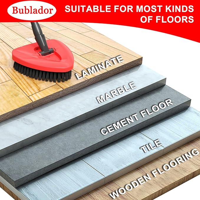 Scrubber Mop Replace Head Compatible with O Cedar EasyWring 1 Tank,Spin Replacements Heads,Scrub Brush Attachment for Bathroom,Kitchen and Various of Hard Floors