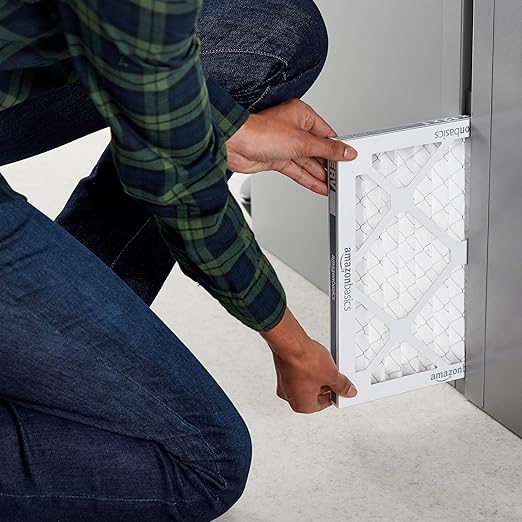 Amazon Basics 12x12x1 Air Filter 6-Pack, MERV 11 AC Furnace Filters, Dust, Pet, Allergy Control, Removes Pollen and Lint (Actual Size: 11.75" x 11.75" x 0.75")