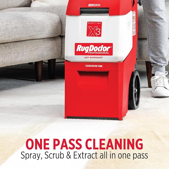 Rug Doctor X3 Commercial Carpet Cleaner - Large Red Oxy Pro Pack