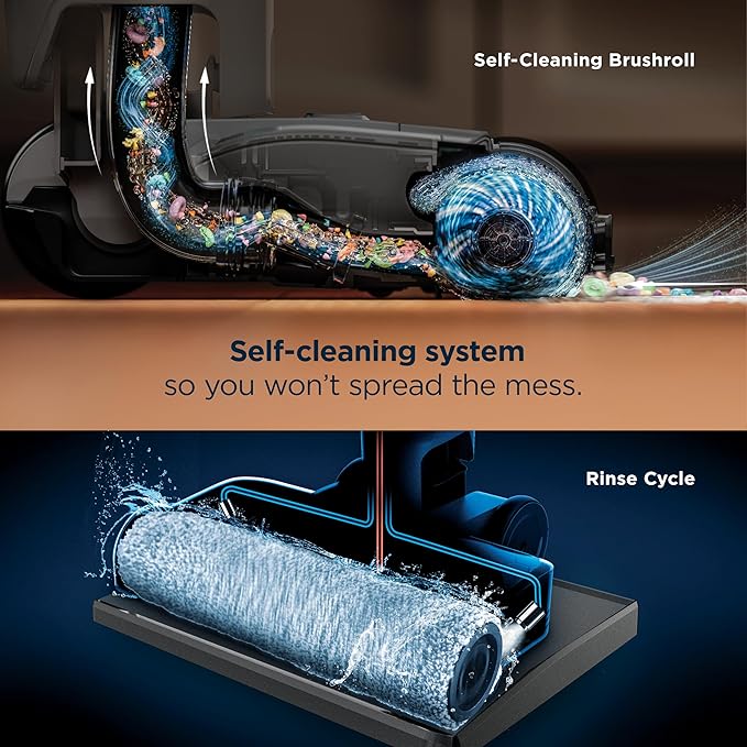 Shark | Wet Dry Vacuum Cleaner | Vacuum and Mop Combo | HydroVac MessMaster | 3-in-1 Self-Cleaning + Powerful Suction | 2 Brushrolls & 2 Solutions Included | Hardwood Floor & Area Rug Cleaner | AW261