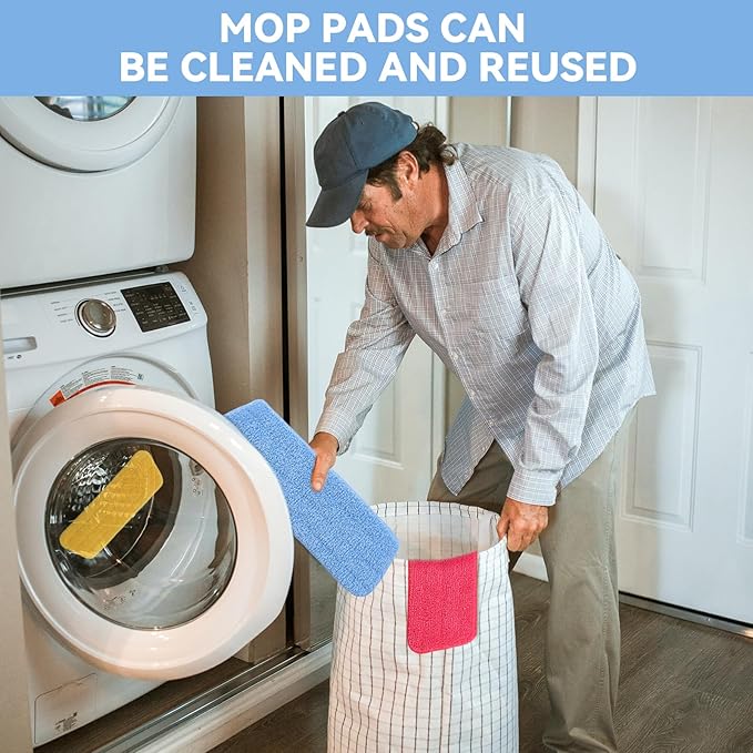 Spray Mop Refills for Libman Freedom Spray Mop, 16in Reusable & Washable Microfiber Floor Cleaning Pads